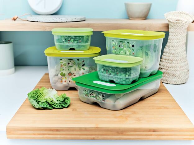 Tupperware Δοχεία Έξυπνης Ψύξης  perfektes Klima für Obst und Gemüse im Kühlschrank